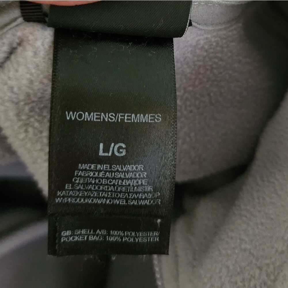North Face Sweater Womens Large Gray Orange Fleece Full Zip Jacket Outdoor Layer - Picture 4 of 7